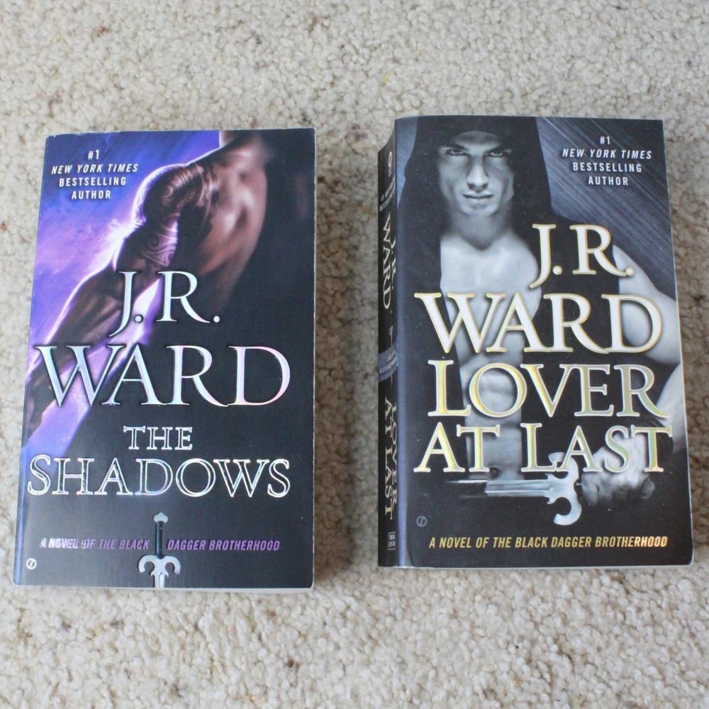 J.R. Ward Black Dagger Brotherhood Shadows Lover At Last 2 Book Lot Paperback